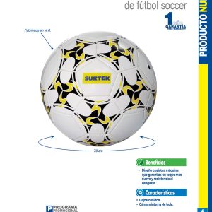 Balón de fútbol soccer #5, 70 cm Surtek