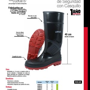 Botas de seguridad de PVC con casquillo de acero #28 cm Urrea