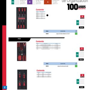 Juego de pinzas pela cable 5 piezas, charola CH130-C Urrea