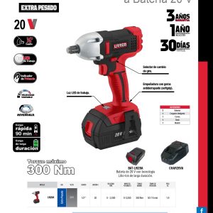 Batería Litio-ion para LI920A, 20 V Urrea