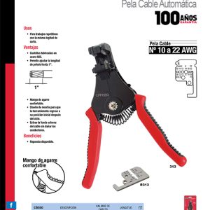 Pinza pelacables automática de 6.6" Urrea