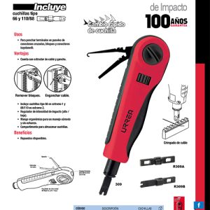 Ponchadora de impacto cuchillas 66 y 88/110 Urrea