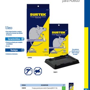 Trampa adhesiva para roedor grade, 2 piezas Surtek