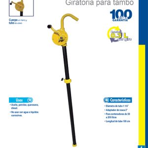 Bomba extractora giratoria para lubricantes, suministro 300 ml por giro Surtek