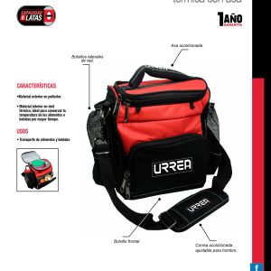 Lonchera térmica con asa ajustable y hombrera Urrea