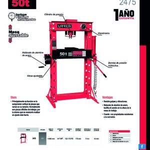 Prensa hidroneumática, 50 ton Urrea