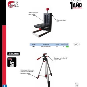 Tripie para nivel láser 1.3 m Urrea