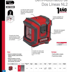 Nivel láser semiautomático 2 líneas Urrea