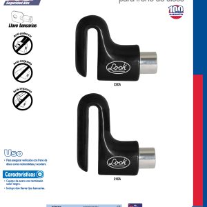 Candado con alarma para freno de disco para motocicleta, llave bancaria Lock