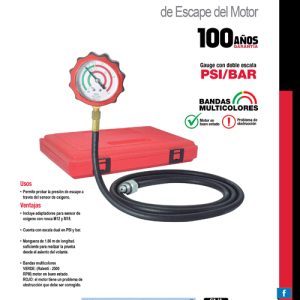 Probador de presión de escape del motor de 0.7 a 15 psi Urrea