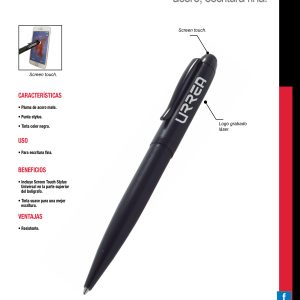 Pluma de tinta suave fabricada de acero Urrea