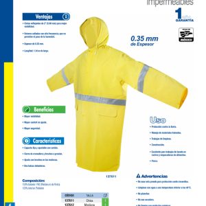 Gabardina impermeable con cintas reflejantes G Surtek