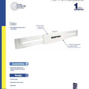 Antena exterior HDTV omnidireccional Surtek