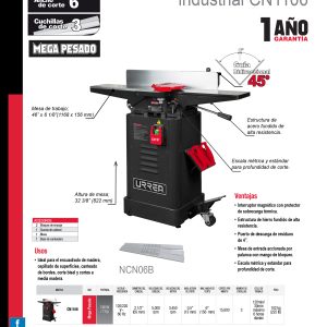 Juego de navajas para canteadora 6", 3 piezas Urrea