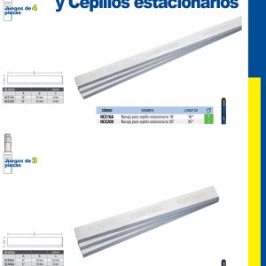 Juego de navajas para cepillo estacionario 20", 4 piezas Surtek