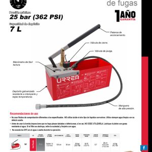 Bomba de comprobación de fugas 25 bar (362 psi) Urrea
