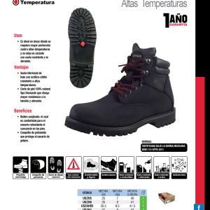 Botas de seguridad para altas temperaturas con casquillo de poliamida #28.5 cm Urrea
