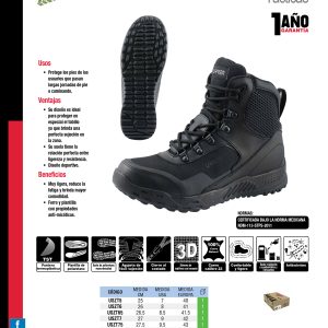 Botas de seguridad tácticas con casquillo de resina termoplástica #27 cm Urrea