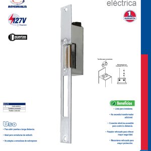Contra eléctrica con bobina, latón brillante, en caja Lock