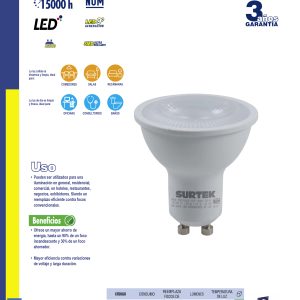 Lámpara de LED tipo GU10, 3.5 W luz de día Surtek