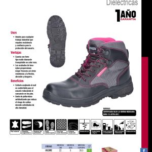 Botas de seguridad dieléctricas para mujer con casquillo de poliamida #25 cm Urrea