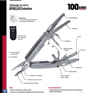 Pinza multiherramienta 16 en 1 de 7" Urrea