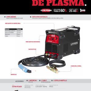 Cortadora de plasma, 110 V - 220 V Urrea