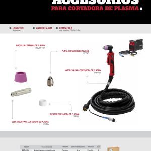 Antorcha para cortadora de plasma CP1040-BV Urrea