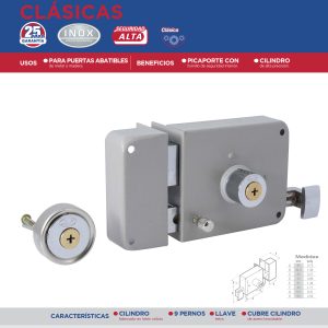 Cerradura sobreponer clásica función derecha , llave tetra, en caja Lock