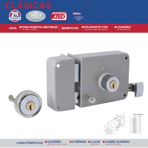 Cerradura sobreponer clásica función izquierda , llave de puntos, en caja Lock