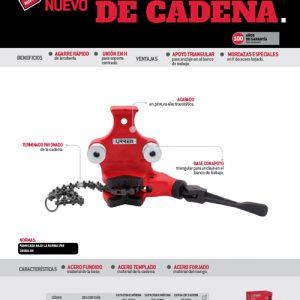 Prensa de cadena para tubos de 1/8" a  6" Urrea