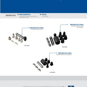 Juego de refacción para remachadora tipo acordeón Surtek