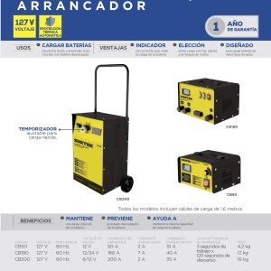 Cargador de bateria 200 A Surtek