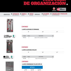 Juego de llaves combinadas pulido espejo métricas 15 piezas, CH304L-C Urrea