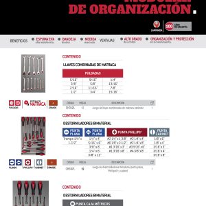 Juego de destornilladores mango bimaterial de caja métricos 9 piezas, CH210L-C Urrea