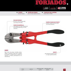 Cortapernos forjado 36" Urrea