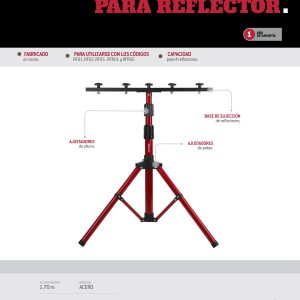 Tripié doble para reflector 1.70 m Urrea
