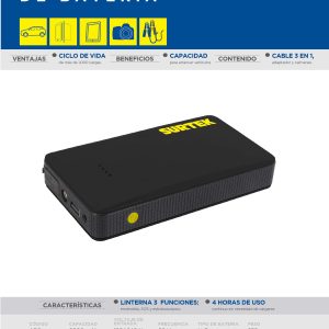 Arrancador bateria 6,000 mAh Surtek