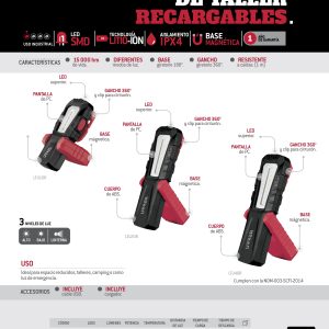 Lámpara de LED para taller recargable de 420 lm Urrea