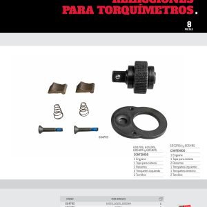 Juego de refacción para torquímetro de trueno cuadro de 3/8", 6025IL Urrea