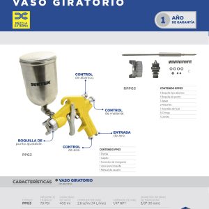 Repuesto de pistola para pintar PPG3 Surtek