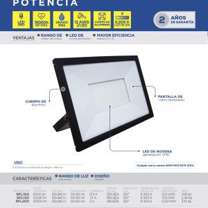 Reflector de LED SMD delgado 200 W de 16,000 lm Surtek
