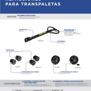 Repuesto de ruedas para transpaleta TRHP2, TRHP25, 2 piezas Surtek
