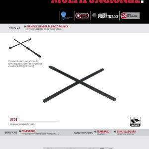 Llave de cruz fosfatizada multifuncional 18" Urrea