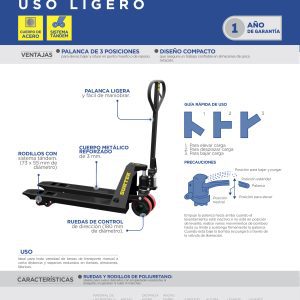 Transpaleta hidráulica 2 ton Surtek