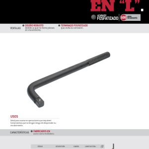 Mango en L para dado de impacto con balín cuadro de 1", 30" Urrea