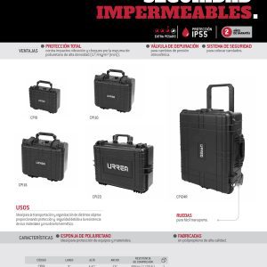 Caja portaherramientas plástica de seguridad impermeable 10" x 9" x 6" Urrea