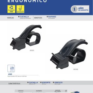 Dispensador de cinta ergonómico 25mm Surtek