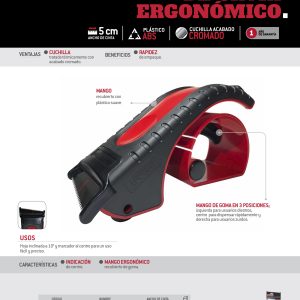 Despachador de cinta ergonómico 50 mm Urrea