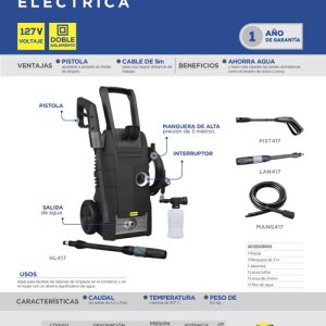 Pistola para hidrolavadora eléctrica HL417 Surtek
